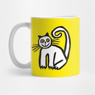 Happy Cat in Yellow Mug